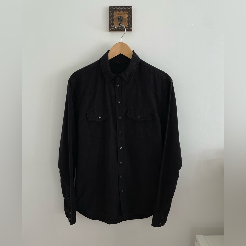 Zara suede like button up